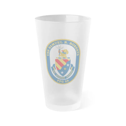 USS Samuel B Roberts (U.S. Navy) Frosted Pint Glass 16oz Default Title - Go Mug Yourself