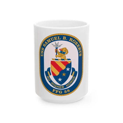 USS Samuel B Roberts (U.S. Navy) White Coffee Mug 15oz - Go Mug Yourself