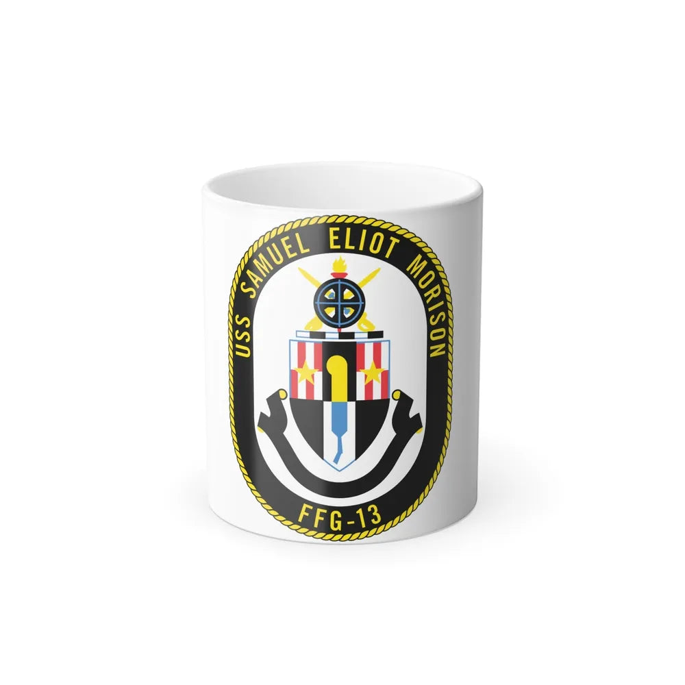 USS Samuel Elliot Morison FFG 13 (U.S. Navy) Color Changing Mug 11oz-11oz-Go Mug Yourself