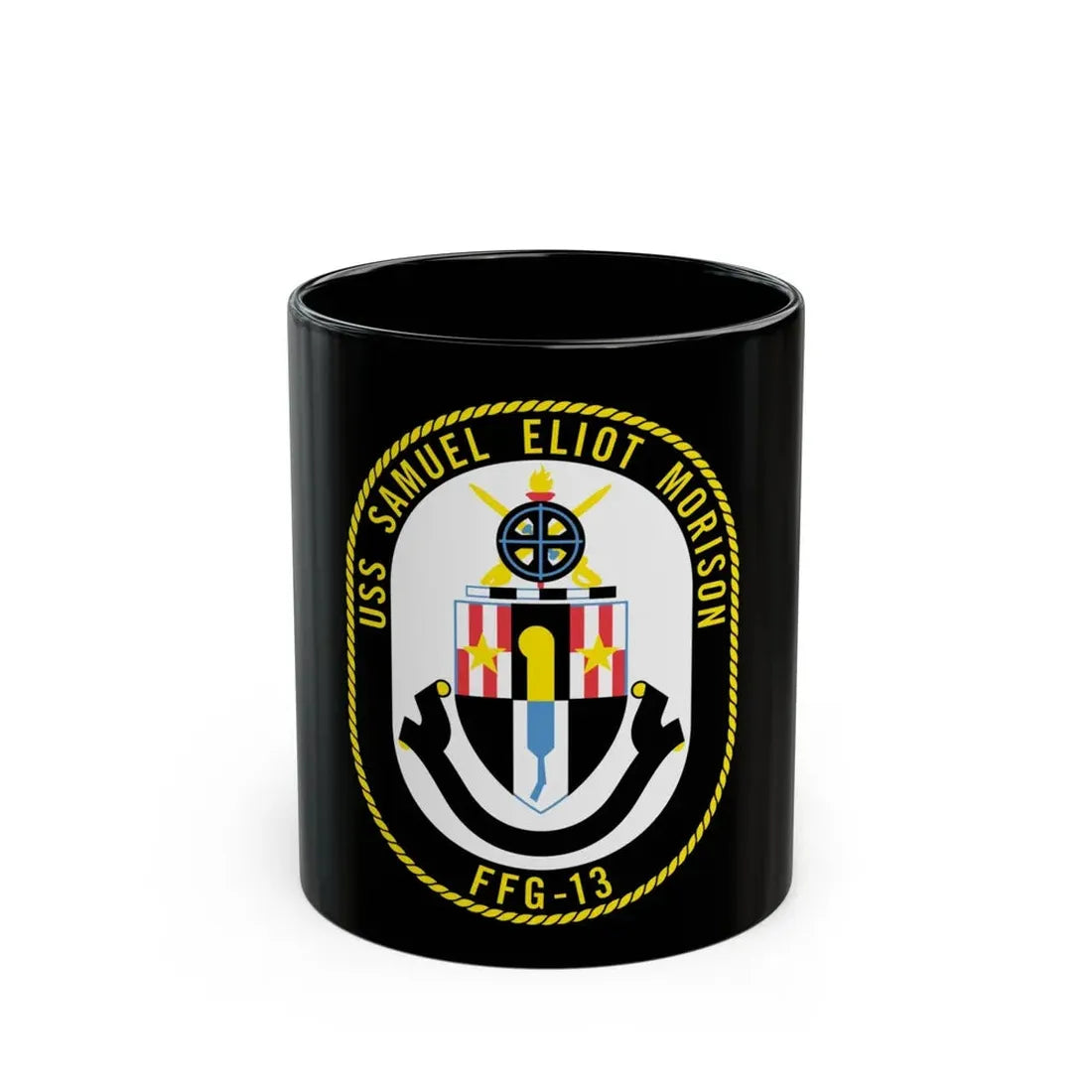 USS Samuel Elliot Morison FFG 13 (U.S. Navy) Black Coffee Mug 11oz - Go Mug Yourself