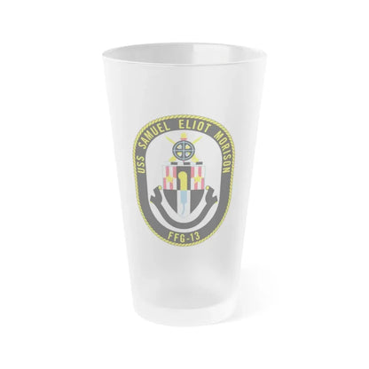 USS Samuel Elliot Morison FFG 13 (U.S. Navy) Frosted Pint Glass 16oz Default Title - Go Mug Yourself