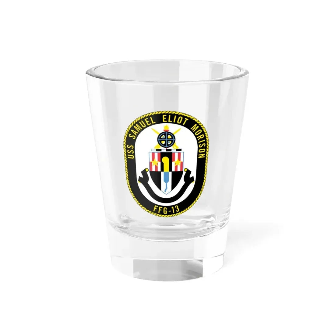 USS Samuel Elliot Morison FFG 13 (U.S. Navy) Shot Glass 1.5oz 1.5oz - Go Mug Yourself