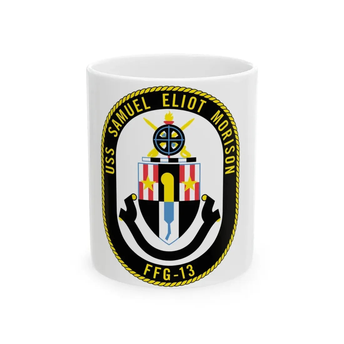 USS Samuel Elliot Morison FFG 13 (U.S. Navy) White Coffee Mug 11oz - Go Mug Yourself