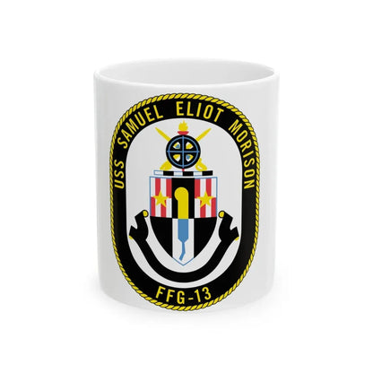 USS Samuel Elliot Morison FFG 13 (U.S. Navy) White Coffee Mug 11oz - Go Mug Yourself