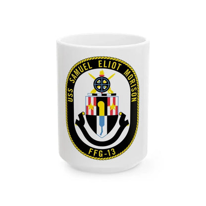 USS Samuel Elliot Morison FFG 13 (U.S. Navy) White Coffee Mug 15oz - Go Mug Yourself