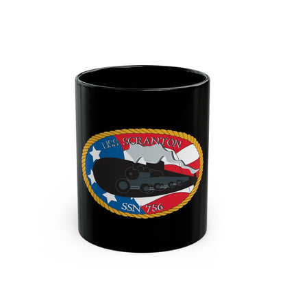 USS Scranton SSN 756 (U.S. Navy) Black Coffee Mug-11oz-Go Mug Yourself