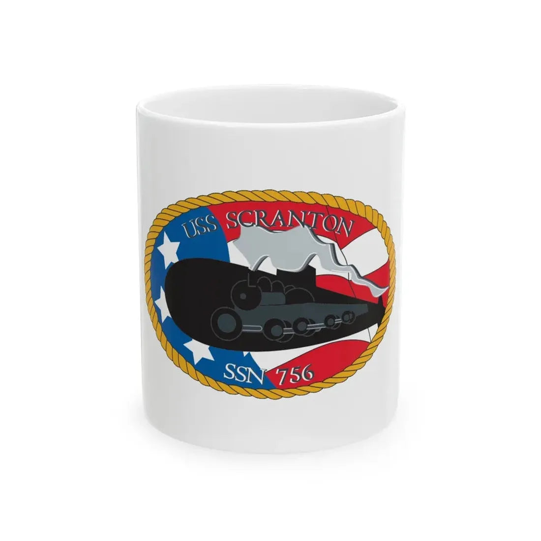 USS Scranton SSN 756 (U.S. Navy) White Coffee Mug 11oz - Go Mug Yourself