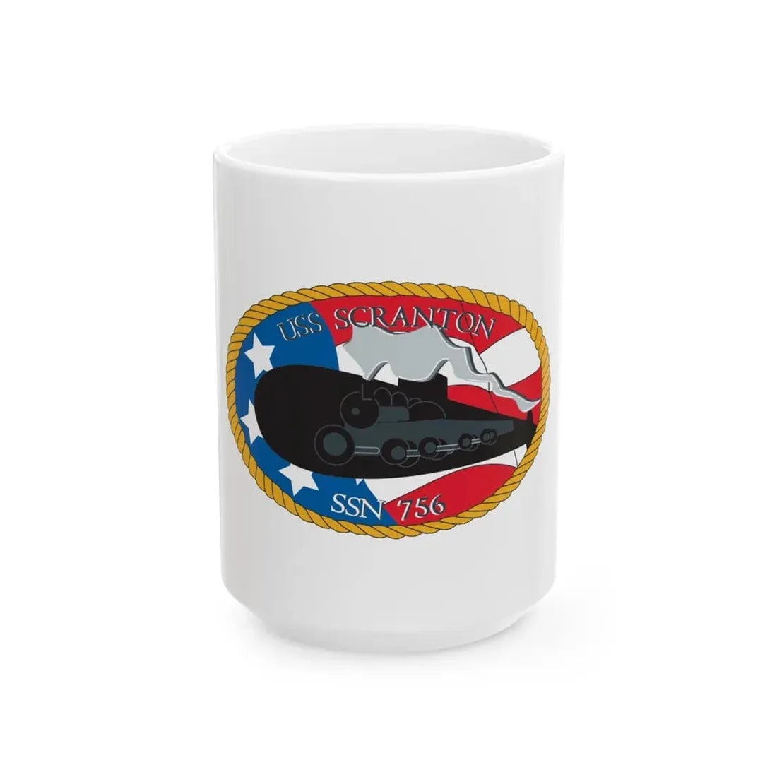USS Scranton SSN 756 (U.S. Navy) White Coffee Mug 15oz - Go Mug Yourself