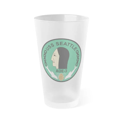 USS Seattle AOE 3 (U.S. Navy) Frosted Pint Glass 16oz Default Title - Go Mug Yourself