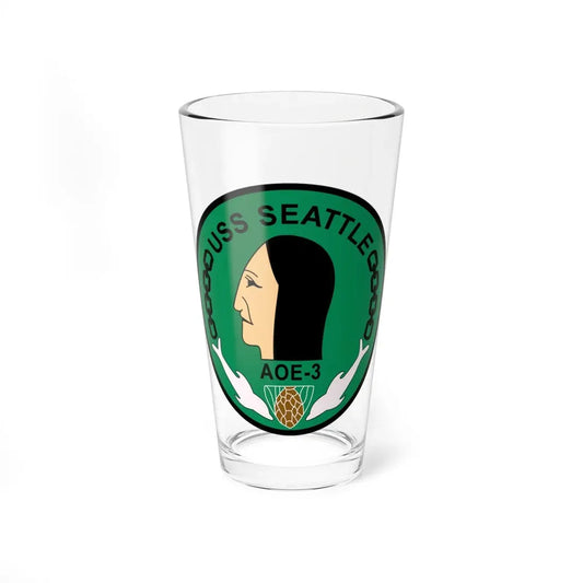 USS Seattle AOE 3 (U.S. Navy) Pint Glass 16oz 16oz - Go Mug Yourself