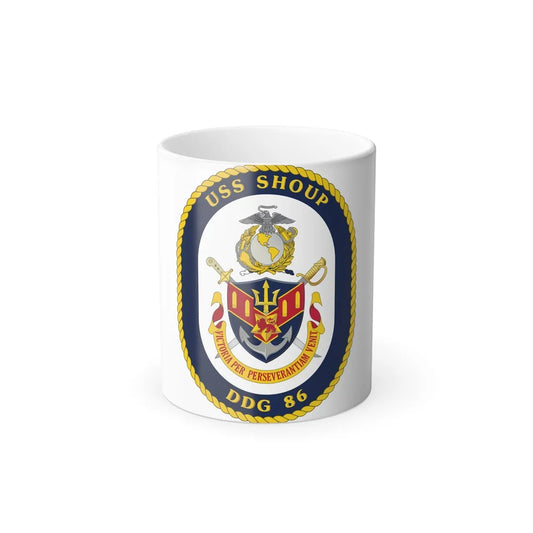 USS Shoup DDG 86 Crest (U.S. Navy) Color Changing Mug 11oz-11oz-Go Mug Yourself