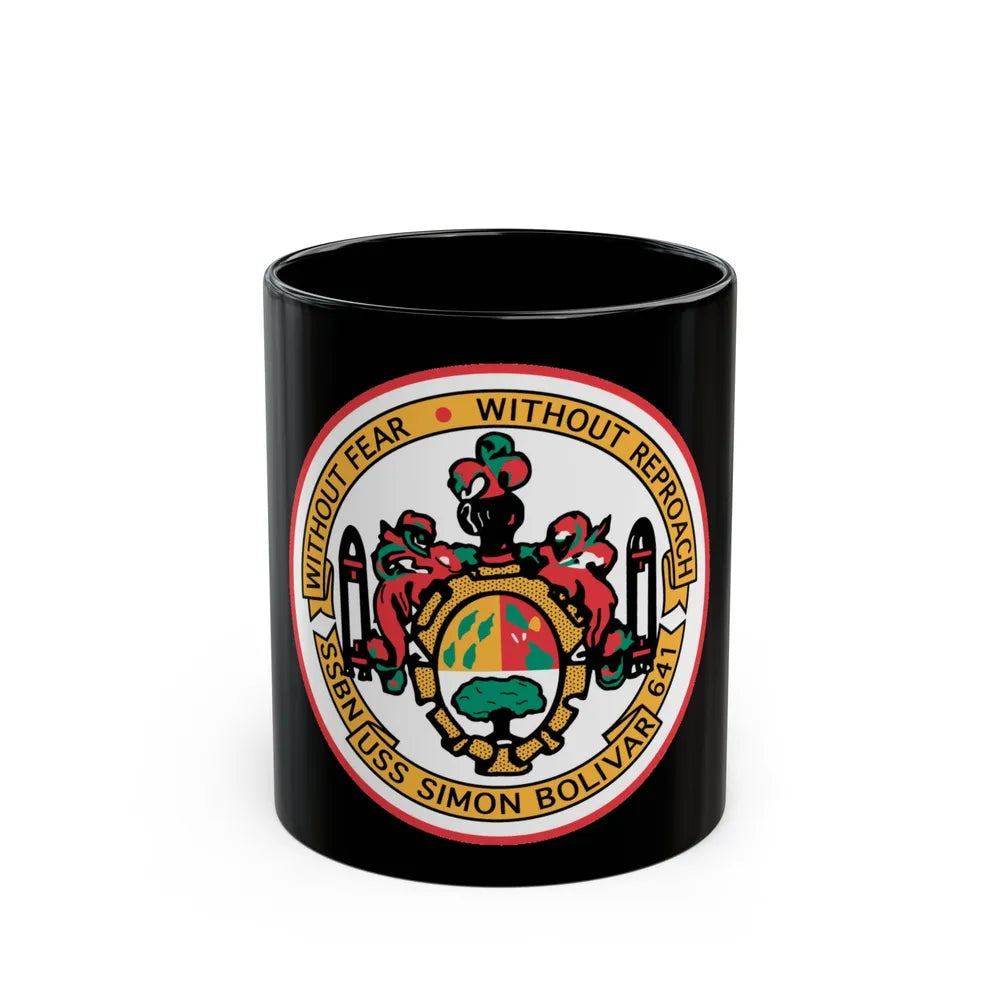 USS Simon Bolivar SSBN 641 (U.S. Navy) Black Coffee Mug-11oz-Go Mug Yourself