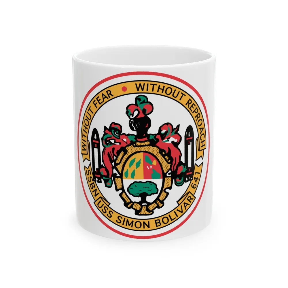 USS Simon Bolivar SSBN 641 (U.S. Navy) White Coffee Mug-11oz-Go Mug Yourself