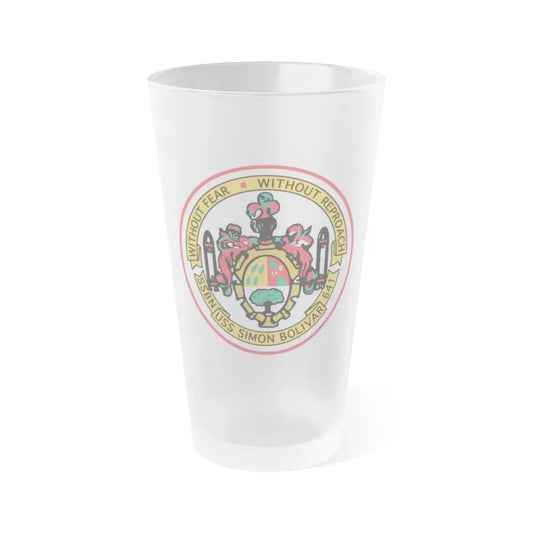 USS Simon Bolivar SSBN 641 (U.S. Navy) Frosted Pint Glass 16oz Default Title - Go Mug Yourself