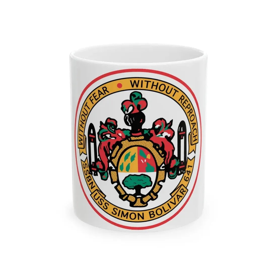 USS Simon Bolivar SSBN 641 (U.S. Navy) White Coffee Mug - Go Mug Yourself