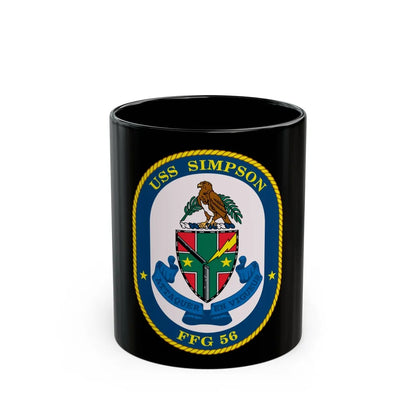 USS Simpson (U.S. Navy) Black Coffee Mug-11oz-Go Mug Yourself