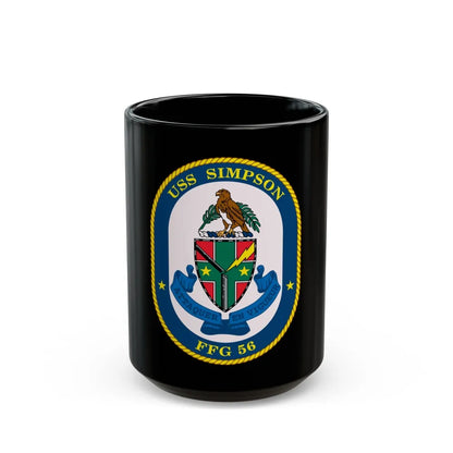 USS Simpson (U.S. Navy) Black Coffee Mug-15oz-Go Mug Yourself