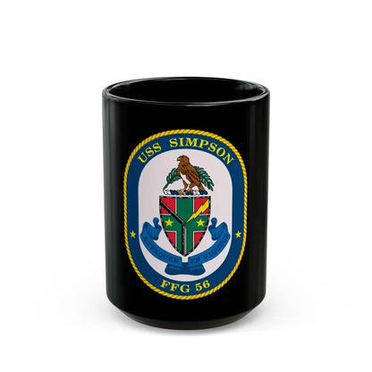 USS Simpson (U.S. Navy) Black Coffee Mug 15oz - Go Mug Yourself