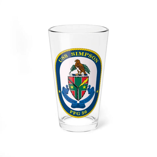USS Simpson (U.S. Navy) Pint Glass 16oz 16oz - Go Mug Yourself