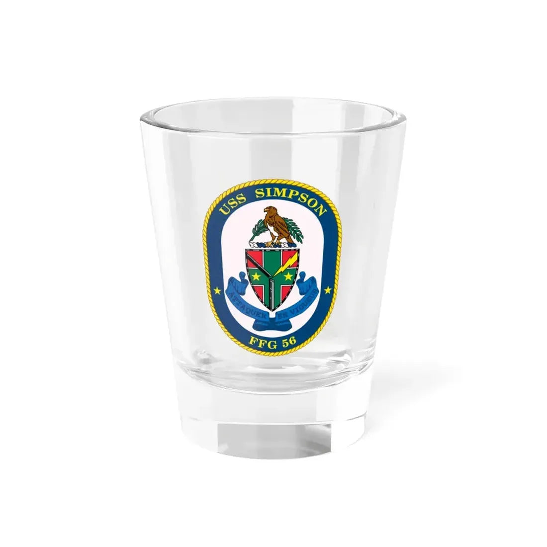 USS Simpson (U.S. Navy) Shot Glass 1.5oz 1.5oz - Go Mug Yourself