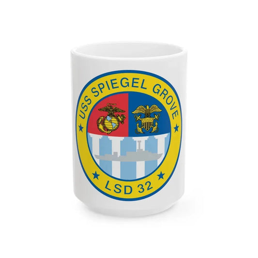 USS Spiegel Grove LSD 32 (U.S. Navy) White Coffee Mug 15oz - Go Mug Yourself