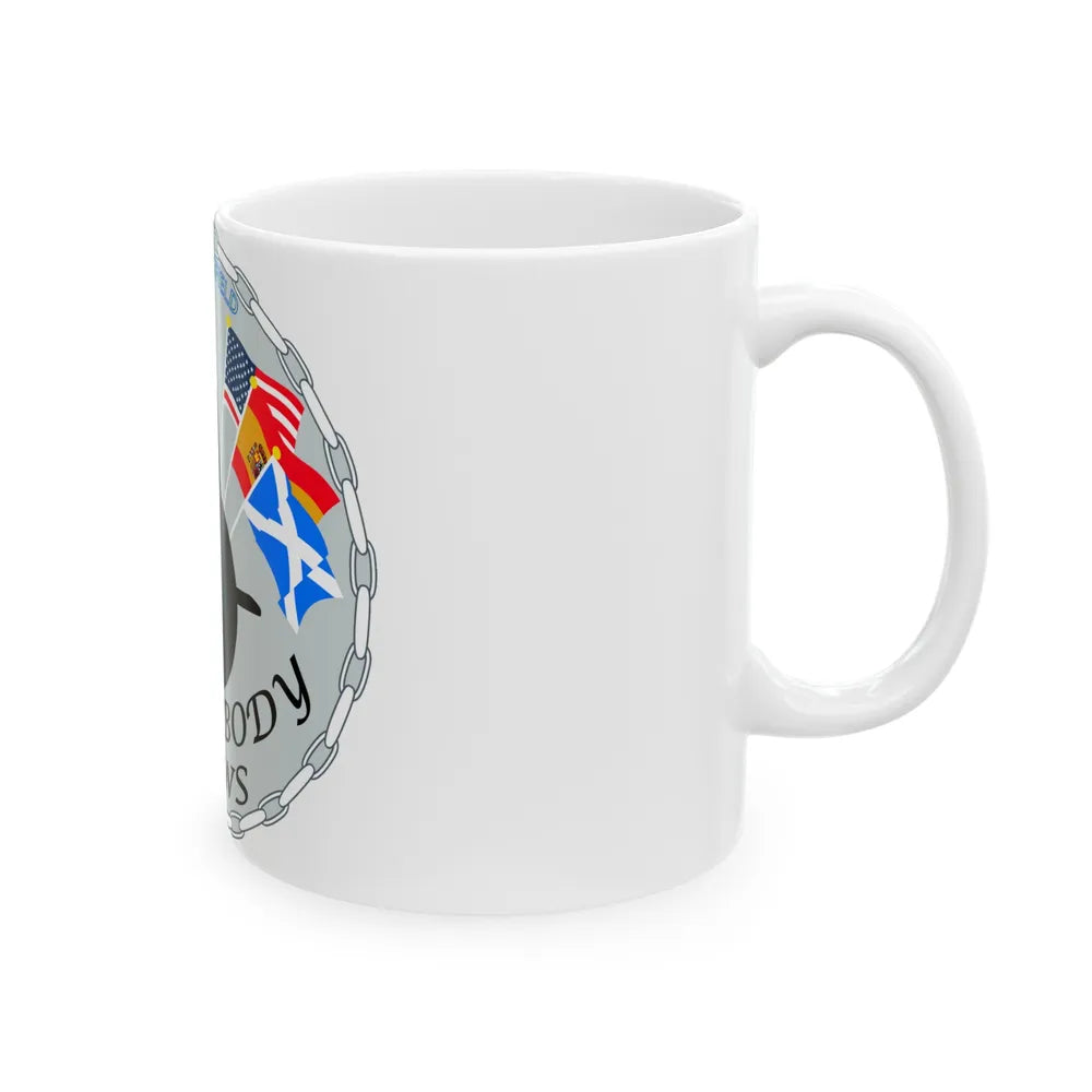 USS Springfield Everybody Rows (U.S. Navy) White Coffee Mug-Go Mug Yourself