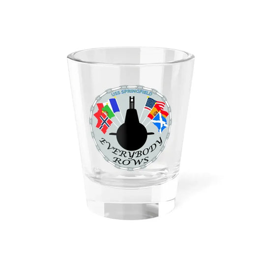 USS Springfield Everybody Rows (U.S. Navy) Shot Glass 1.5oz 1.5oz - Go Mug Yourself
