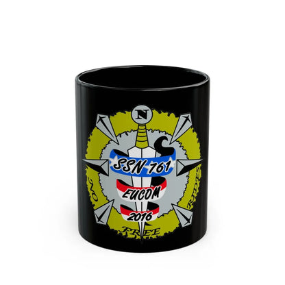 USS Springfield SSN 761 (U.S. Navy) Black Coffee Mug-11oz-Go Mug Yourself