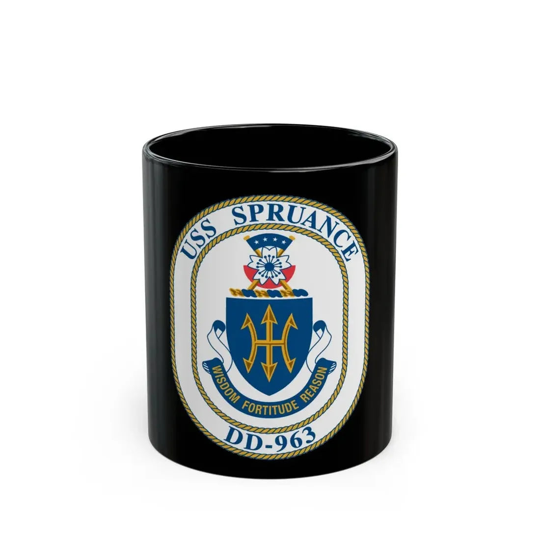 USS Spruance DD 963 (U.S. Navy) Black Coffee Mug 11oz - Go Mug Yourself