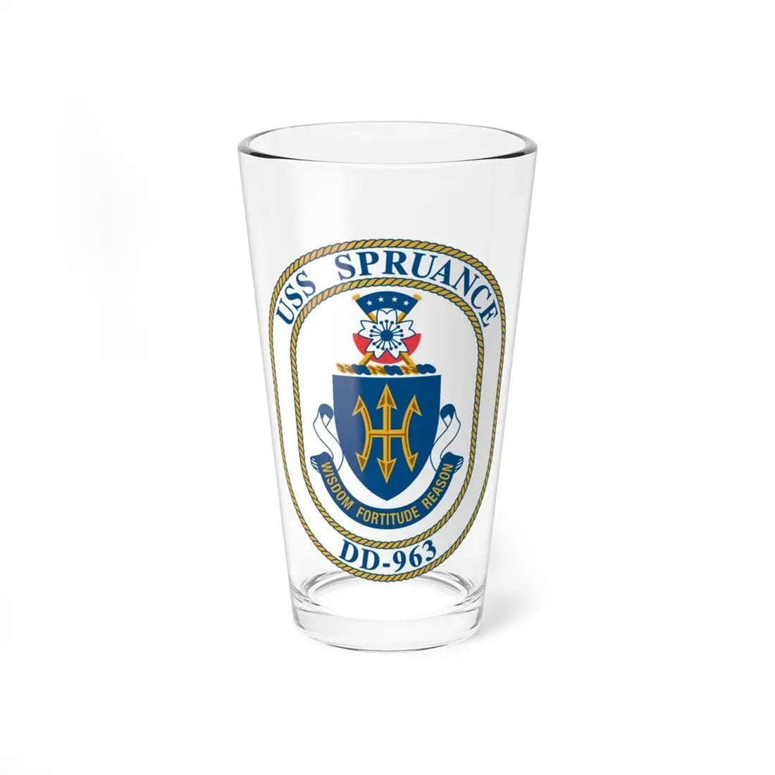 USS Spruance DD 963 (U.S. Navy) Pint Glass 16oz 16oz - Go Mug Yourself