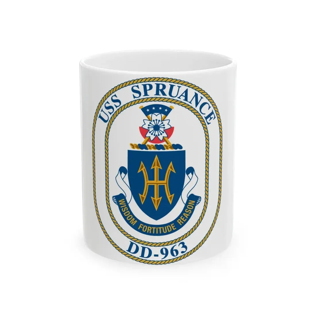 USS Spruance DD 963 (U.S. Navy) White Coffee Mug 11oz - Go Mug Yourself