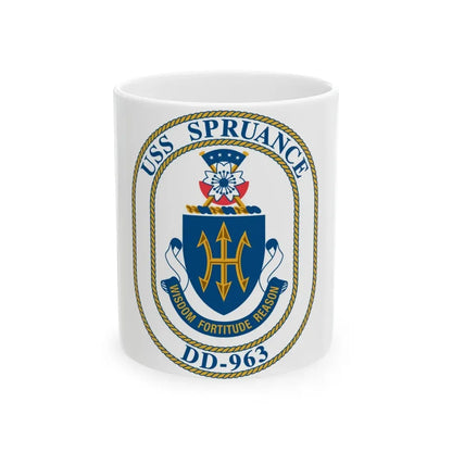 USS Spruance DD 963 (U.S. Navy) White Coffee Mug 11oz - Go Mug Yourself