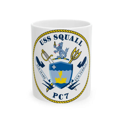 USS Squall PC7 (U.S. Navy) White Coffee Mug-11oz-Go Mug Yourself