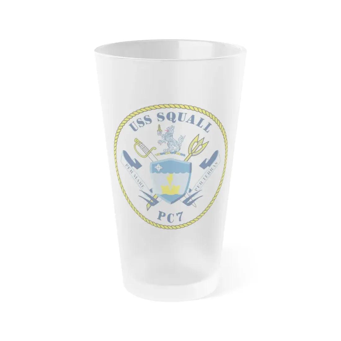 USS Squall PC7 (U.S. Navy) Frosted Pint Glass 16oz Default Title - Go Mug Yourself