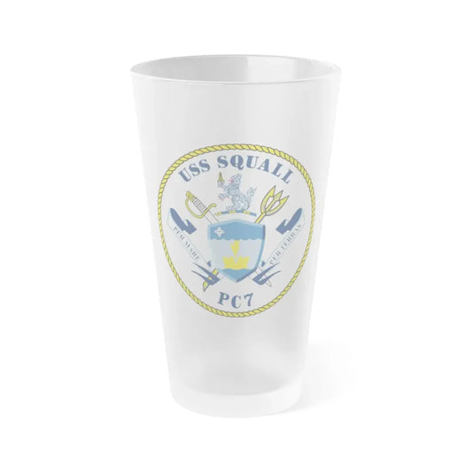 USS Squall PC7 (U.S. Navy) Frosted Pint Glass 16oz Default Title - Go Mug Yourself
