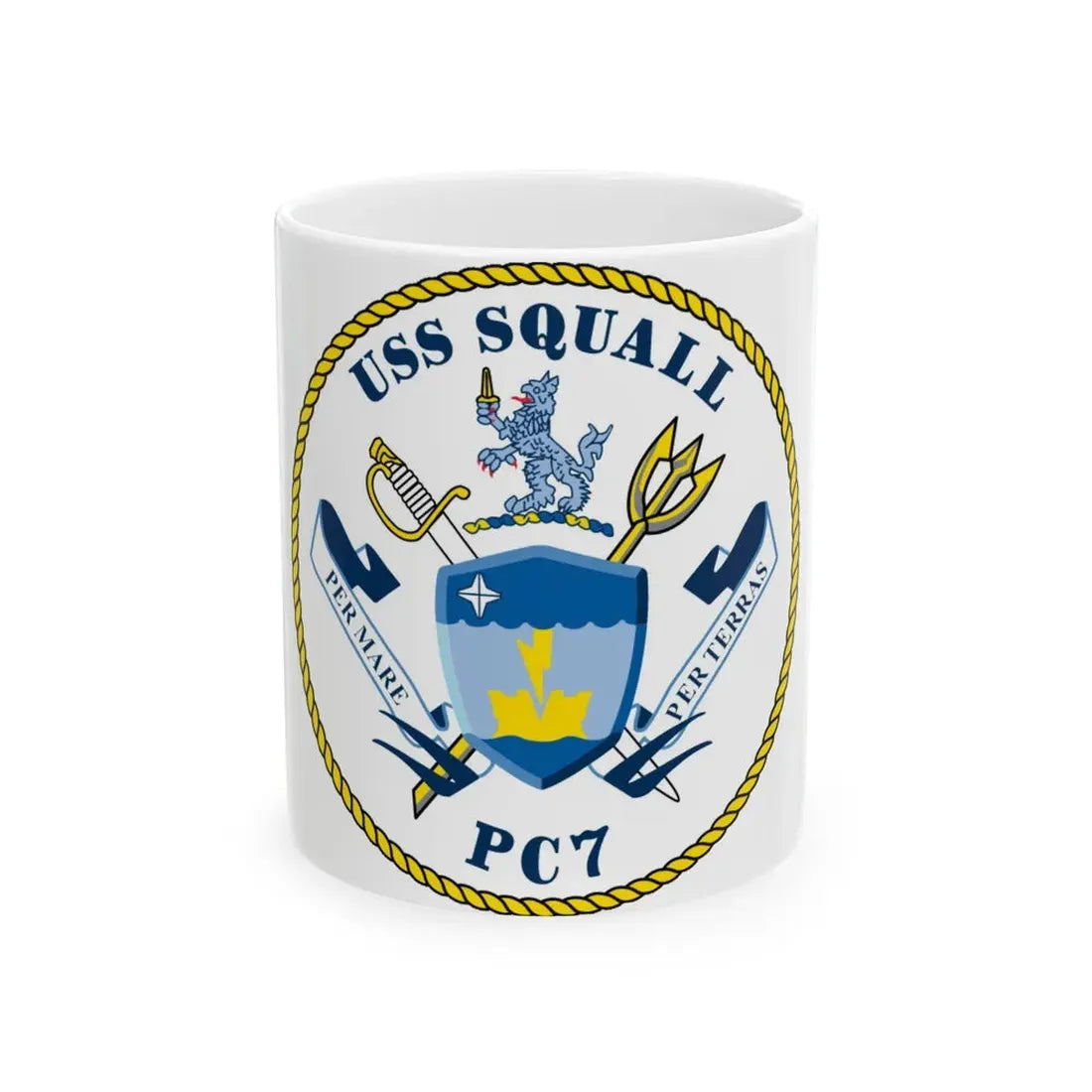 USS Squall PC7 (U.S. Navy) White Coffee Mug 11oz - Go Mug Yourself