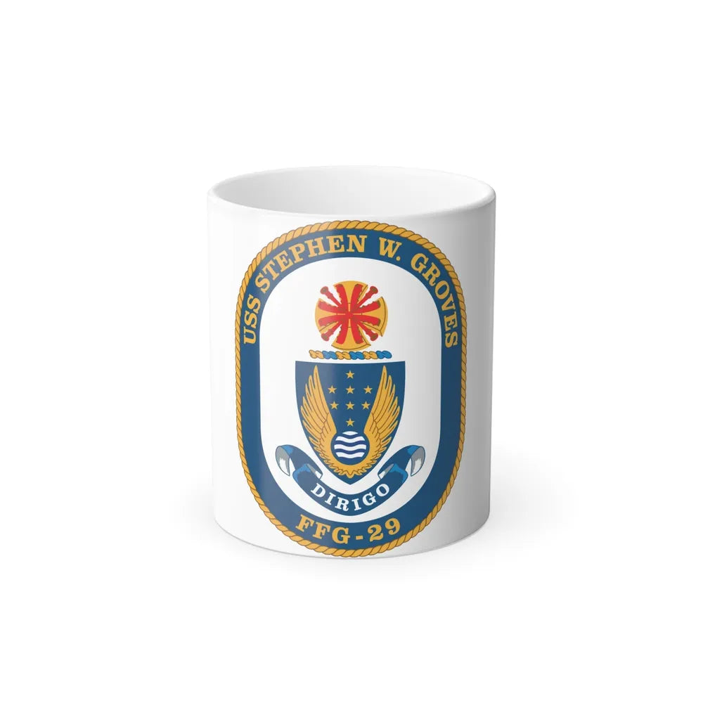 USS Stephen W Groves (U.S. Navy) Color Changing Mug 11oz-11oz-Go Mug Yourself