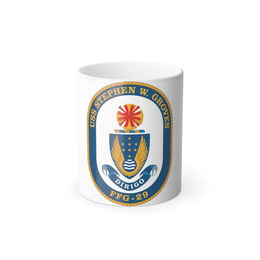 USS Stephen W Groves (U.S. Navy) Color Changing Mug 11oz-11oz-Go Mug Yourself