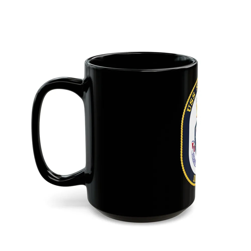 USS Stethem DDG 63 Crest (U.S. Navy) Black Coffee Mug-Go Mug Yourself