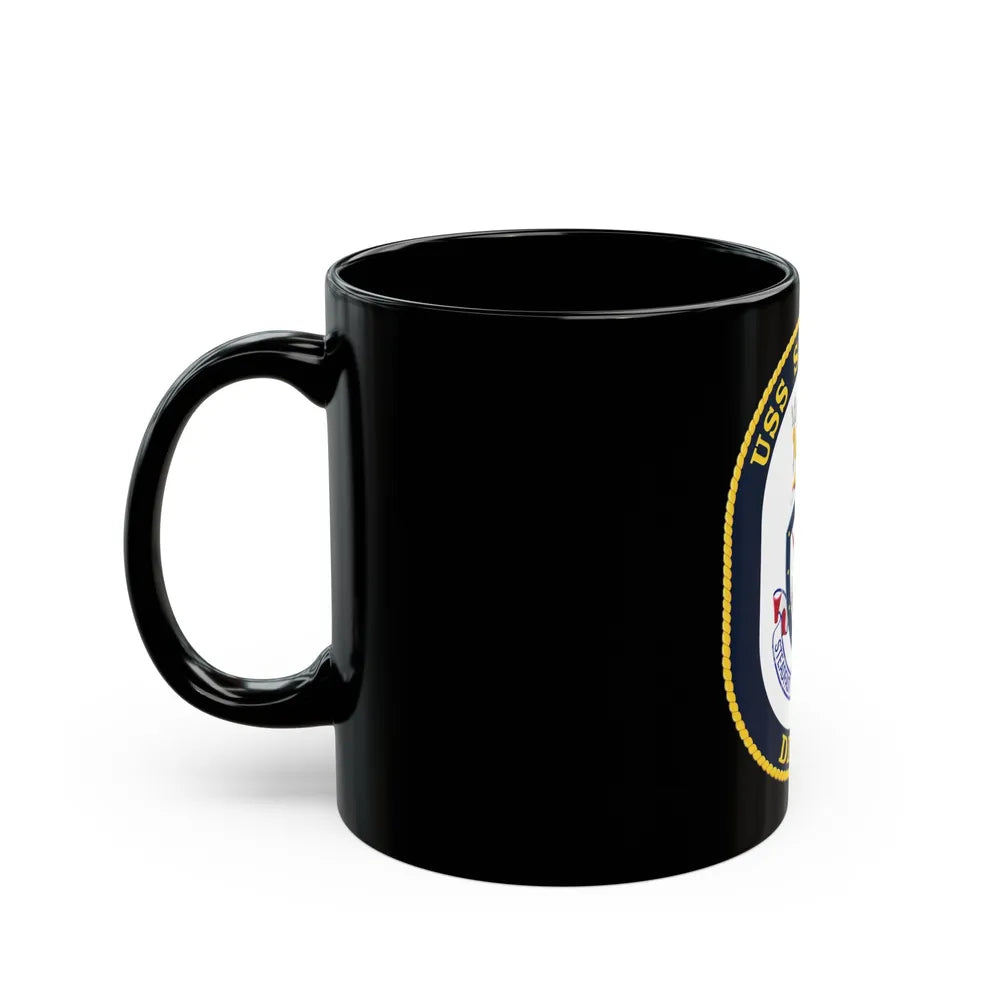 USS Stethem DDG 63 Crest (U.S. Navy) Black Coffee Mug-Go Mug Yourself