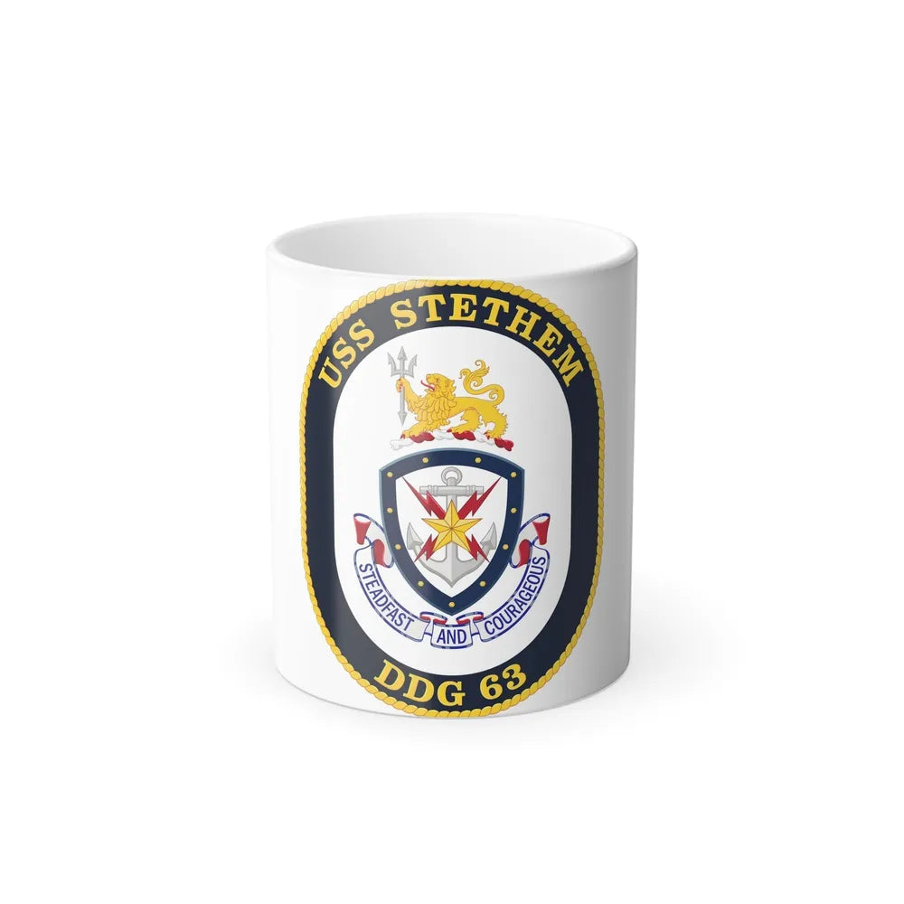 USS Stethem DDG 63 Crest (U.S. Navy) Color Changing Mug 11oz-11oz-Go Mug Yourself