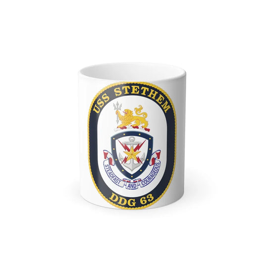 USS Stethem DDG 63 Crest (U.S. Navy) Color Changing Mug 11oz-11oz-Go Mug Yourself