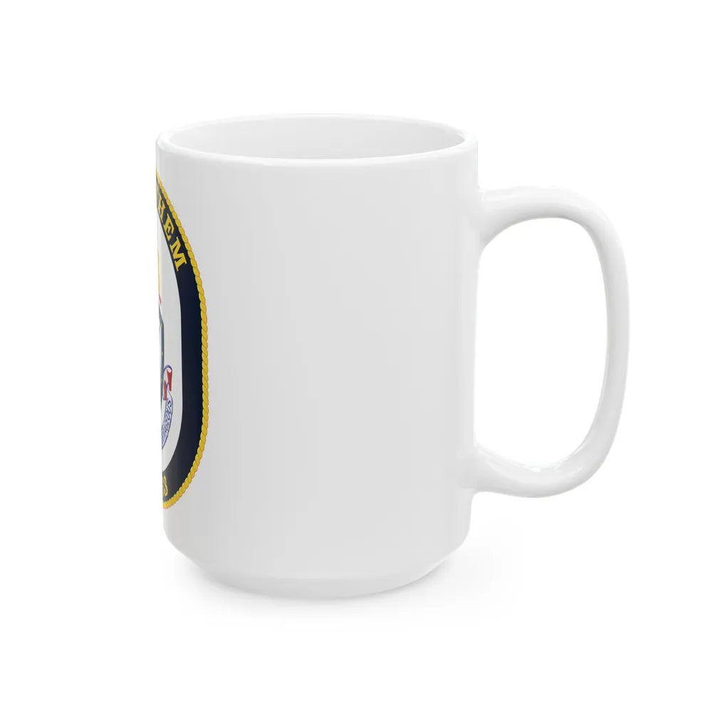 USS Stethem DDG 63 Crest (U.S. Navy) White Coffee Mug-Go Mug Yourself