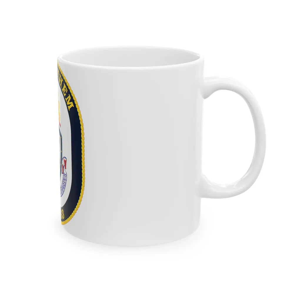 USS Stethem DDG 63 Crest (U.S. Navy) White Coffee Mug-Go Mug Yourself