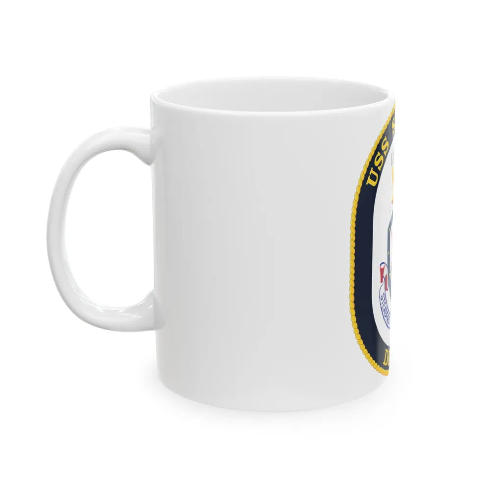 USS Stethem DDG 63 Crest (U.S. Navy) White Coffee Mug-Go Mug Yourself