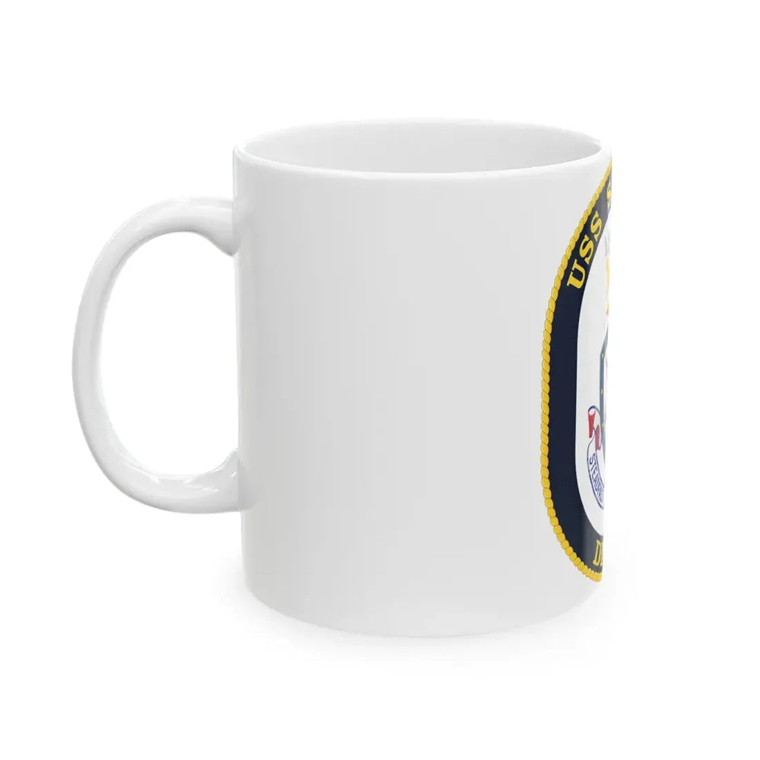 USS Stethem DDG 63 Crest (U.S. Navy) White Coffee Mug - Go Mug Yourself