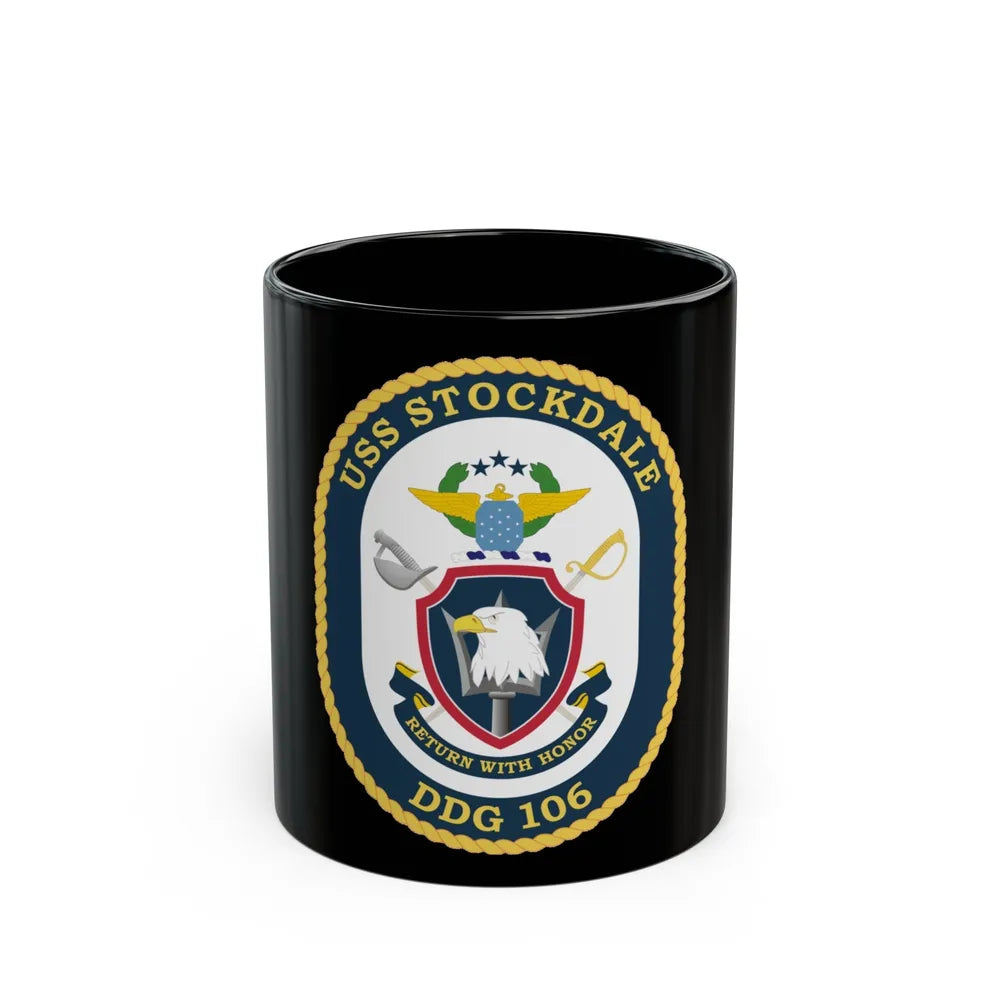 USS Stockdale COA (U.S. Navy) Black Coffee Mug-11oz-Go Mug Yourself