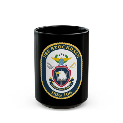 USS Stockdale COA (U.S. Navy) Black Coffee Mug-15oz-Go Mug Yourself