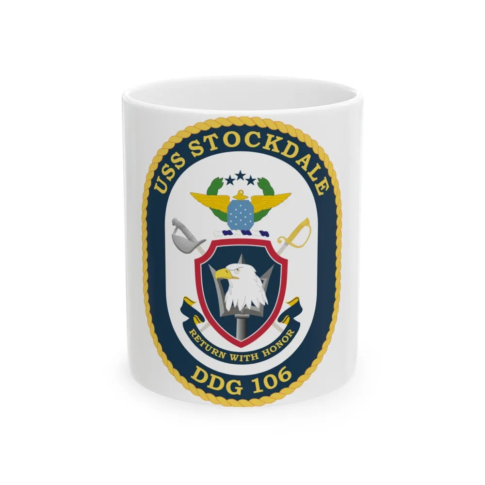 USS Stockdale COA (U.S. Navy) White Coffee Mug-11oz-Go Mug Yourself