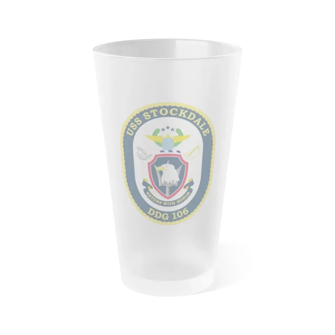 USS Stockdale COA (U.S. Navy) Frosted Pint Glass 16oz Default Title - Go Mug Yourself